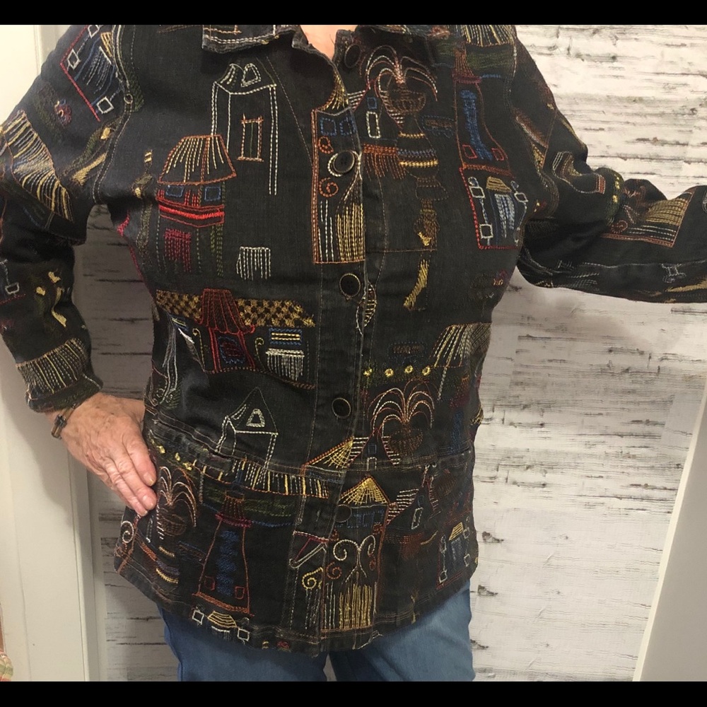 Graff by UM stitch scenery embroidered jacket